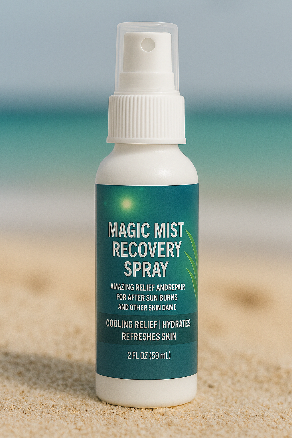 Magic Mist Recovery Spray — Instantly cools, soothes, and hydrates sun-stressed skin with pure aloe and botanicals.