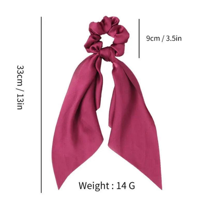Chiffon Ponytail Scarf Bow Elastic Hair Rope Tie Scrunchies Ribbon Hair Bands