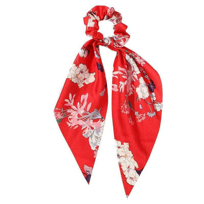 Chiffon Ponytail Scarf Bow Elastic Hair Rope Tie Scrunchies Ribbon Hair Bands