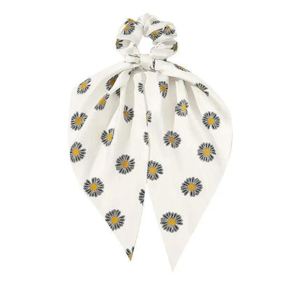 Chiffon Ponytail Scarf Bow Elastic Hair Rope Tie Scrunchies Ribbon Hair Bands