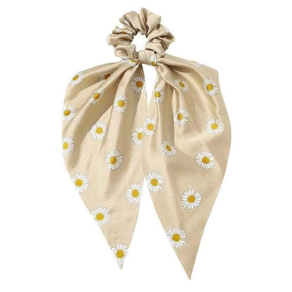 Chiffon Ponytail Scarf Bow Elastic Hair Rope Tie Scrunchies Ribbon Hair Bands