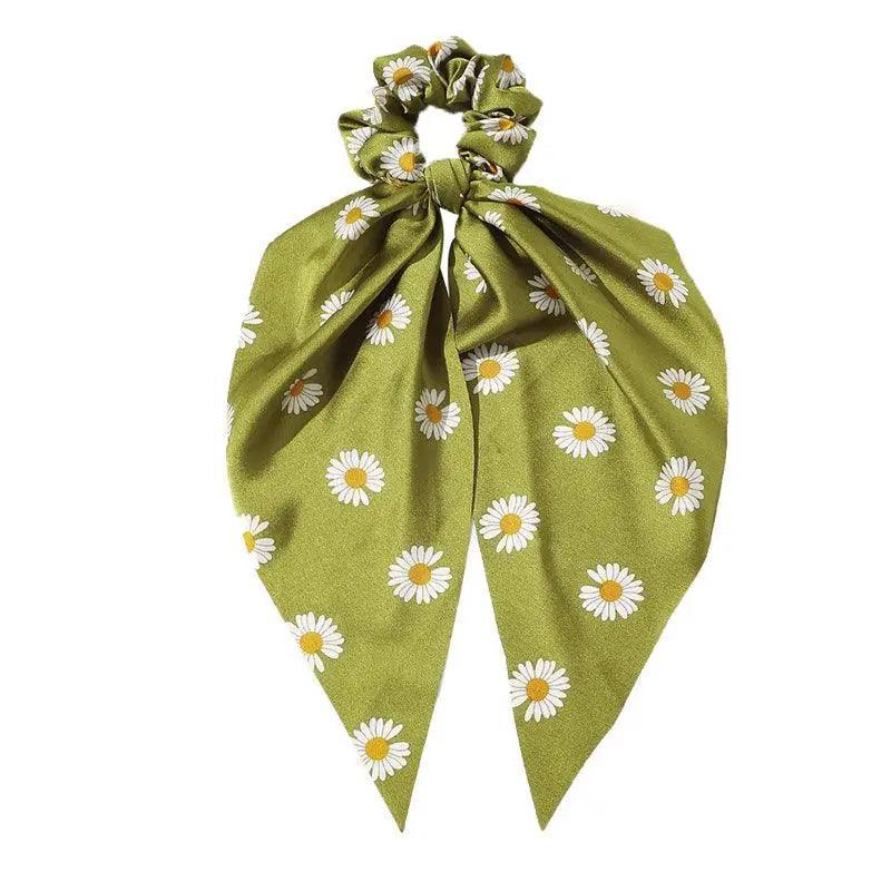 Chiffon Ponytail Scarf Bow Elastic Hair Rope Tie Scrunchies Ribbon Hair Bands