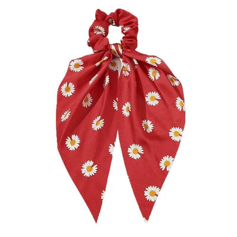 Chiffon Ponytail Scarf Bow Elastic Hair Rope Tie Scrunchies Ribbon Hair Bands