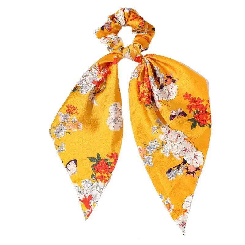 Chiffon Ponytail Scarf Bow Elastic Hair Rope Tie Scrunchies Ribbon Hair Bands