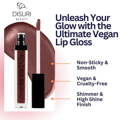 DISURI Beauty Shimmer Lip Gloss - Queen's Ambition