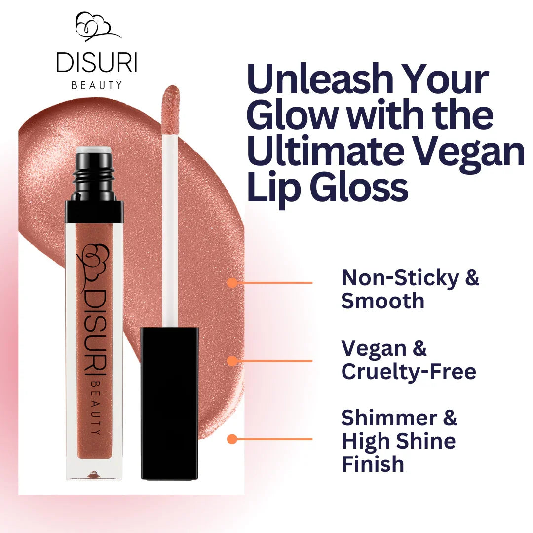 DISURI Beauty Shimmer Lip Gloss - Sugar Pie