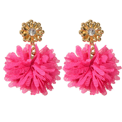 Lovely Jewellery Colorful Flower Drop Dangle Earrings Stunning Women Accessories