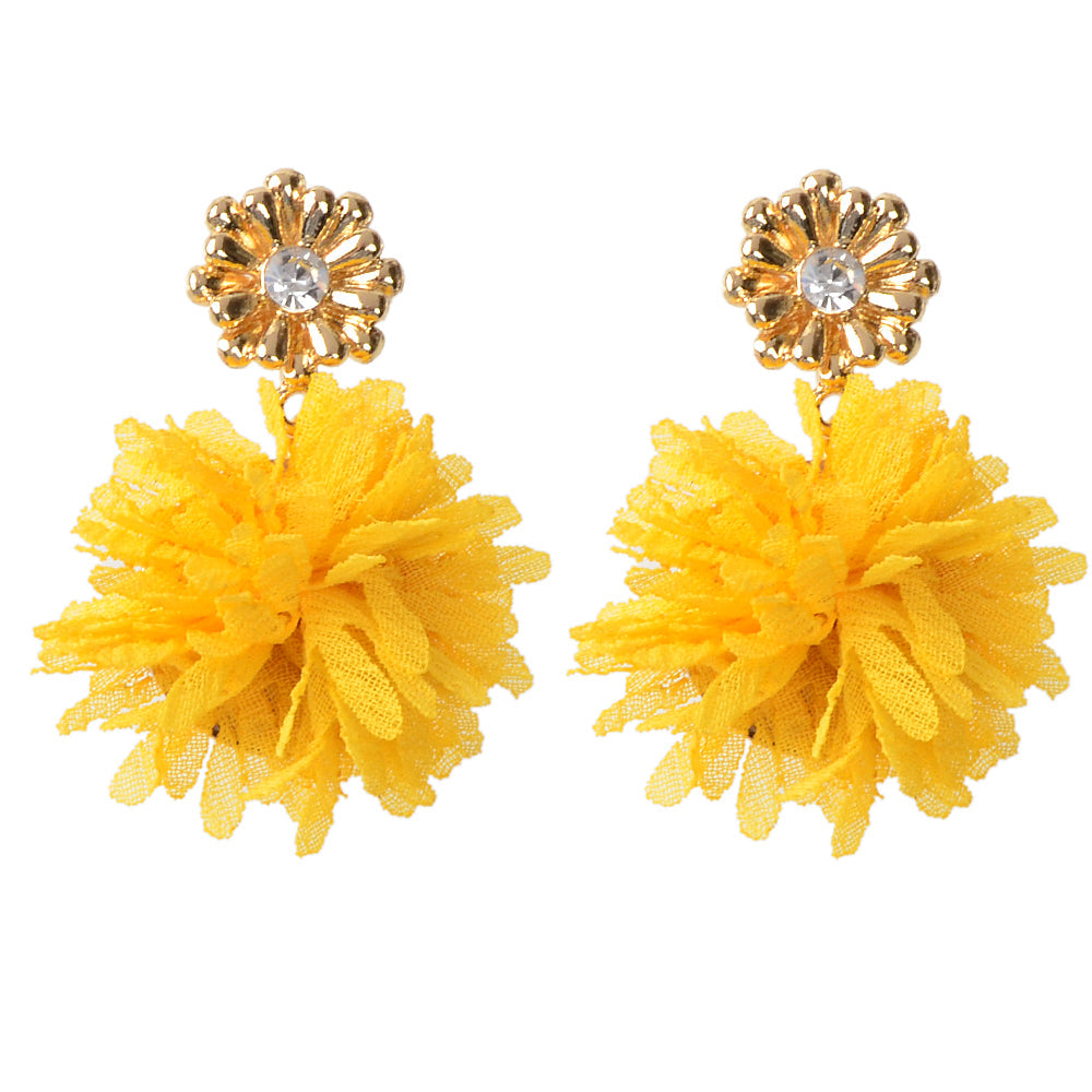 Lovely Jewellery Colorful Flower Drop Dangle Earrings Stunning Women Accessories