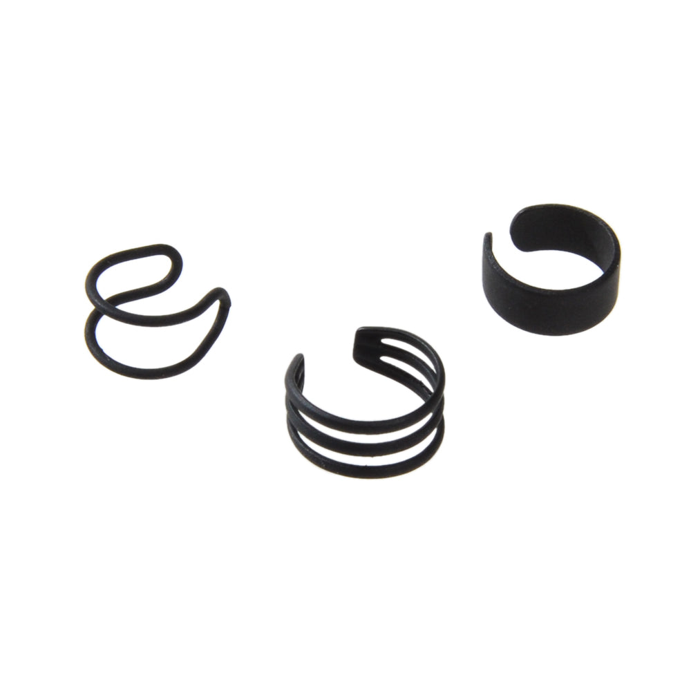 3pcs Minimalist Metal Geometric Earrings Ear Cuff Punk Rock Women Accessories