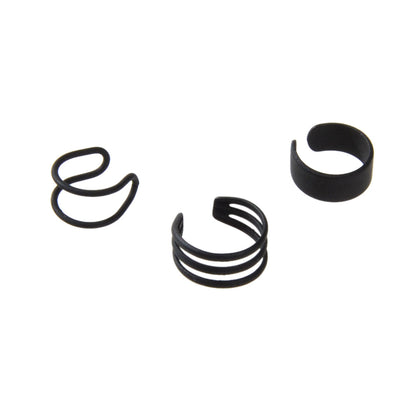 3pcs Minimalist Metal Geometric Earrings Ear Cuff Punk Rock Women Accessories