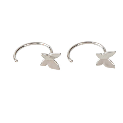 Minimalist Gold Silver Butterfly Cute Hoop Earrings Cute Stud Women Accessories