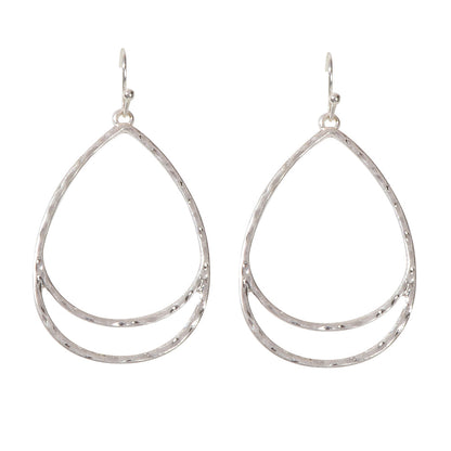 Fashion Jewellery Silver Metal Minimalist Water Drop Earrings Women Accessories