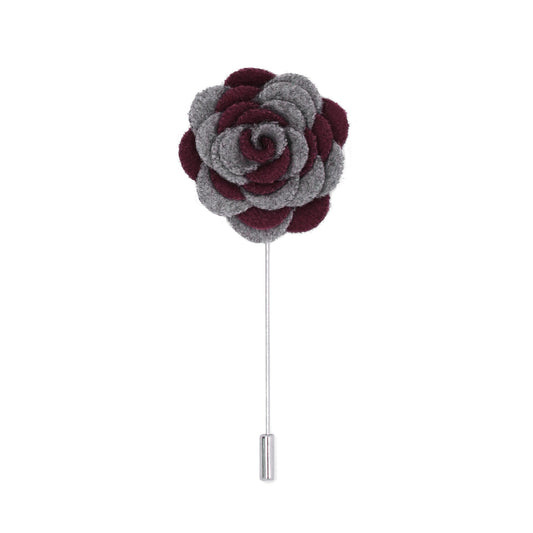 Florance 23 Grey Burgundy Lapel Pin