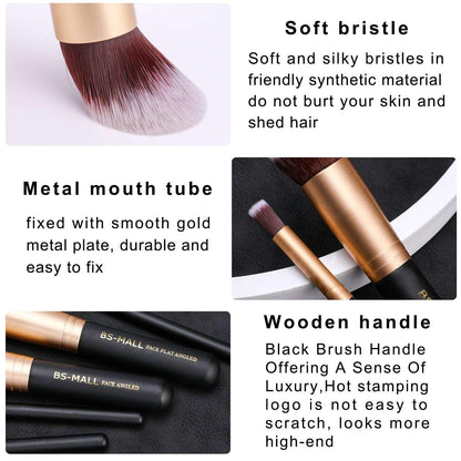 Gold Makeup Brushes Set