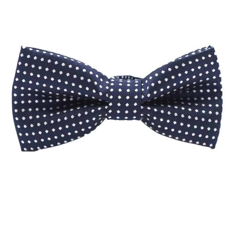 Formal Polka Dot Bow Tie Adjustable Necktie Small Size for Kids Pets Party Use