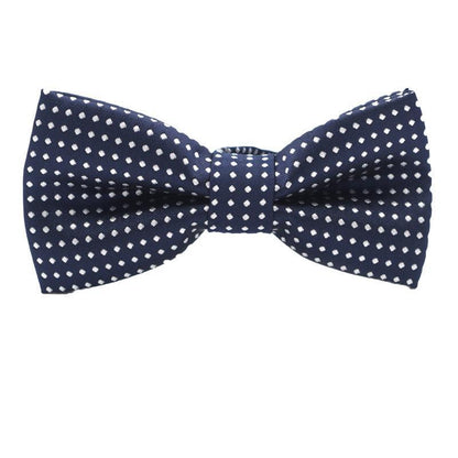 Formal Polka Dot Bow Tie Adjustable Necktie Small Size for Kids Pets Party Use