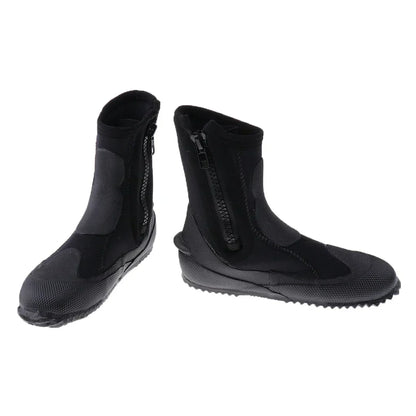 5mm Neoprene Dive Boots - High Cut Zipper Wetsuit Boots