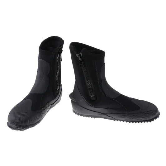 5mm Neoprene Dive Boots - High Cut Zipper Wetsuit Boots