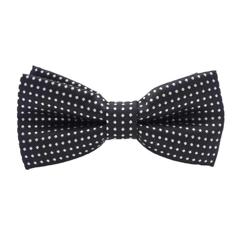 Formal Polka Dot Bow Tie Adjustable Necktie Small Size for Kids Pets Party Use