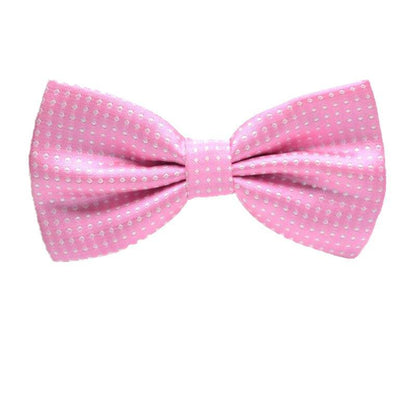 Formal Polka Dot Bow Tie Adjustable Necktie Small Size for Kids Pets Party Use