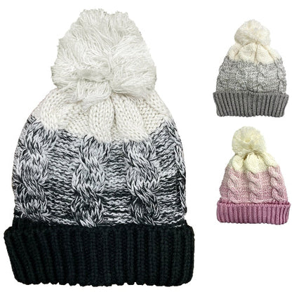 Womens Waterproof Knitted Beanie Hat - LA316