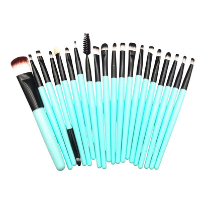 20 Pcs Makeup Brush Set Eyeshadow Eyebrow Powder Foundation Contour Lip Brushes