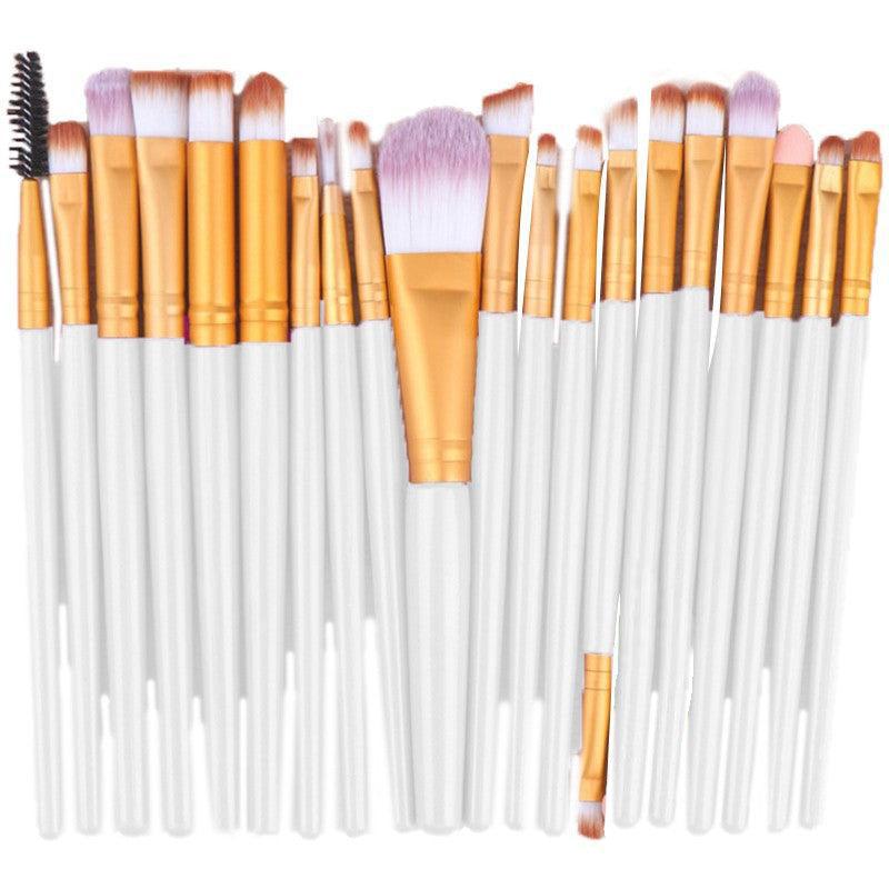 20 Pcs Makeup Brush Set Eyeshadow Eyebrow Powder Foundation Contour Lip Brushes