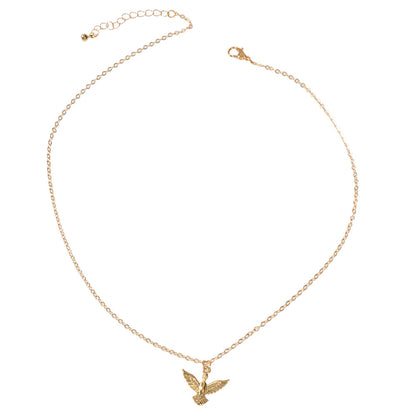 Fashion Accessories Minimalist Gold Chain Bird Pendant Necklace Women Jewellery
