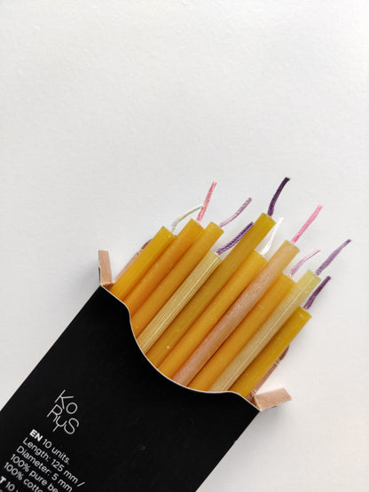 Beeswax Birthday Candles