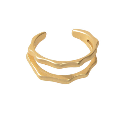 Minimalist Jewellery Gold Metal Geometric Finger Ring Fashion Women Accessories
