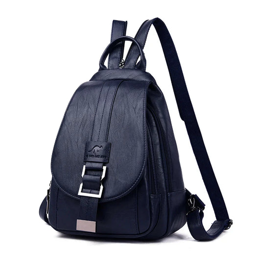Travel Backpack Women Shoulder School Bag (Blue)