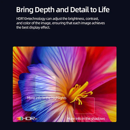 NNEOBA Ultra HD Portable Projector White