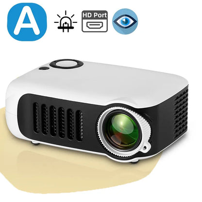 NNEOBA Mini Portable LED Projector White