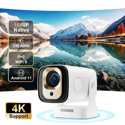 NNEOBA Mini Smart Projector Auto Focus White