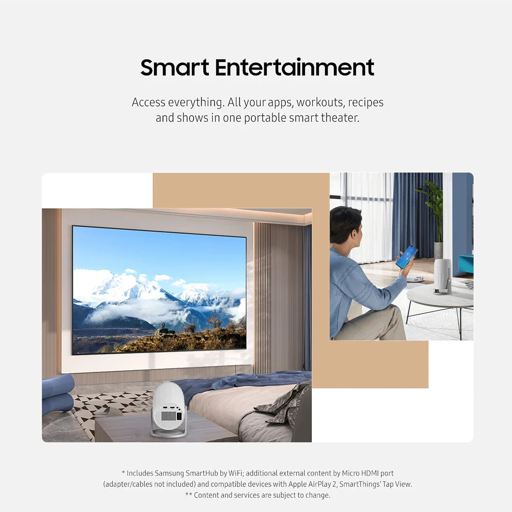 NNEOBA Ultra HD Portable Projector White