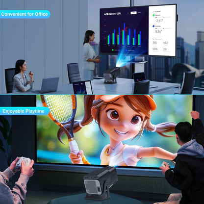 NNEOBA Android 13 Mini Projector Black