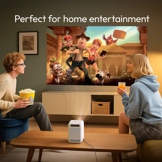 NNEOBA Smart Mini Home Theater Projector White