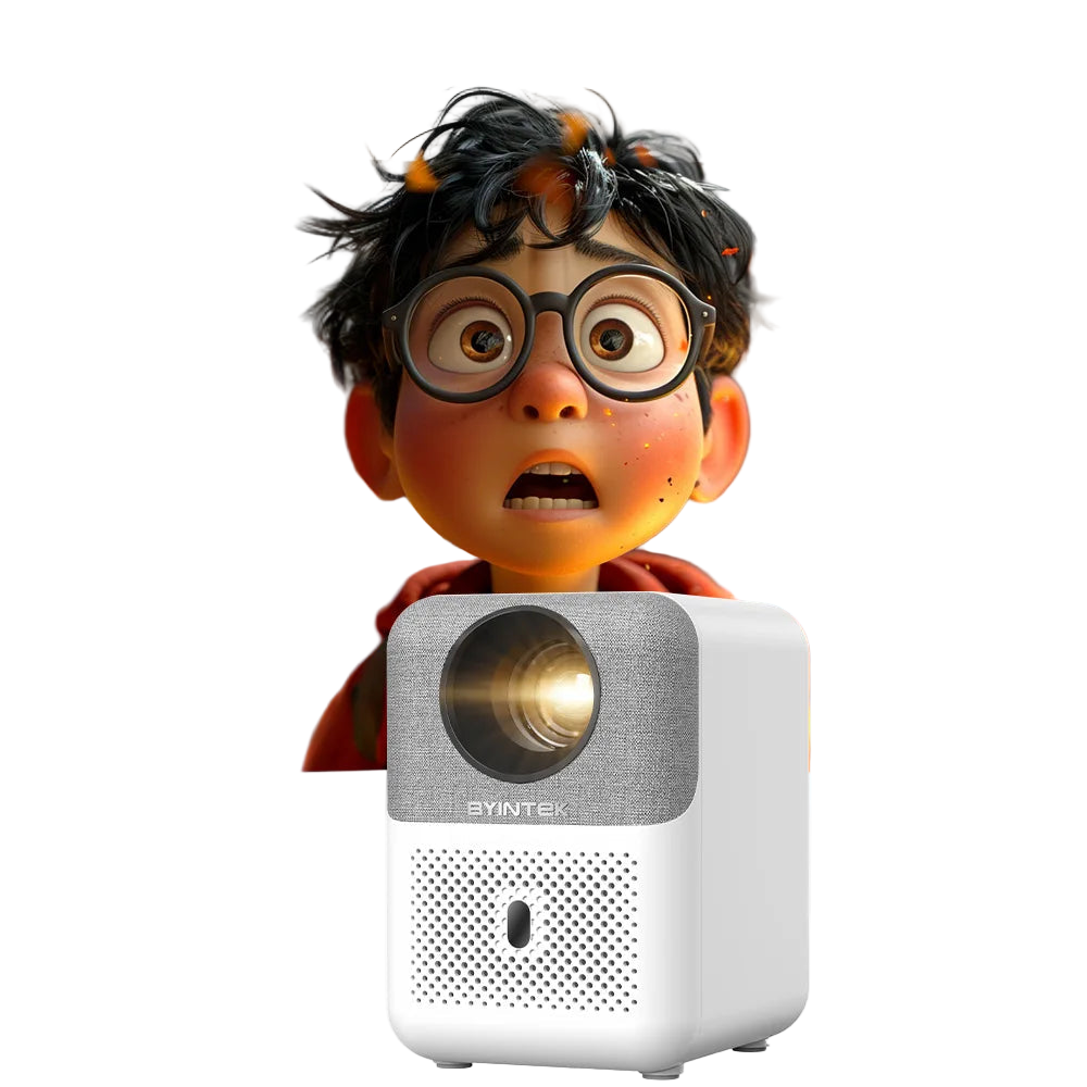 NNEOBA Smart Mini Home Theater Projector White