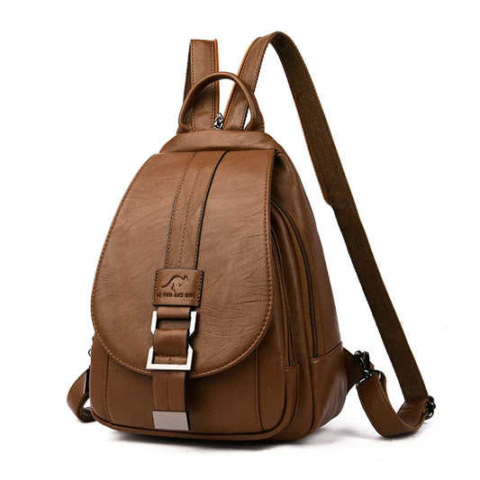 NNEOBA Travel Backpack Women Shoulder School Bag (Brown)