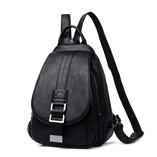 Travel Backpack Women Shoulder School Bag (Black)