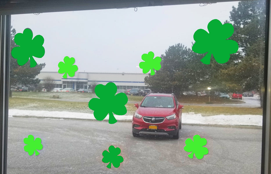 SHAPES ETC.  Green Shamrock Assorted Color Creative Cut-Outs- 5.5”