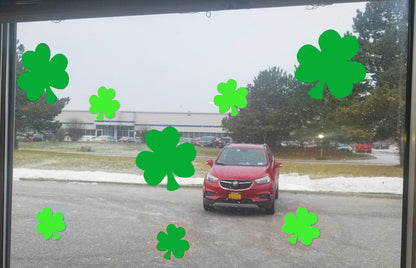 SHAPES ETC.  Green Shamrock Assorted Color Creative Cut-Outs- 5.5”