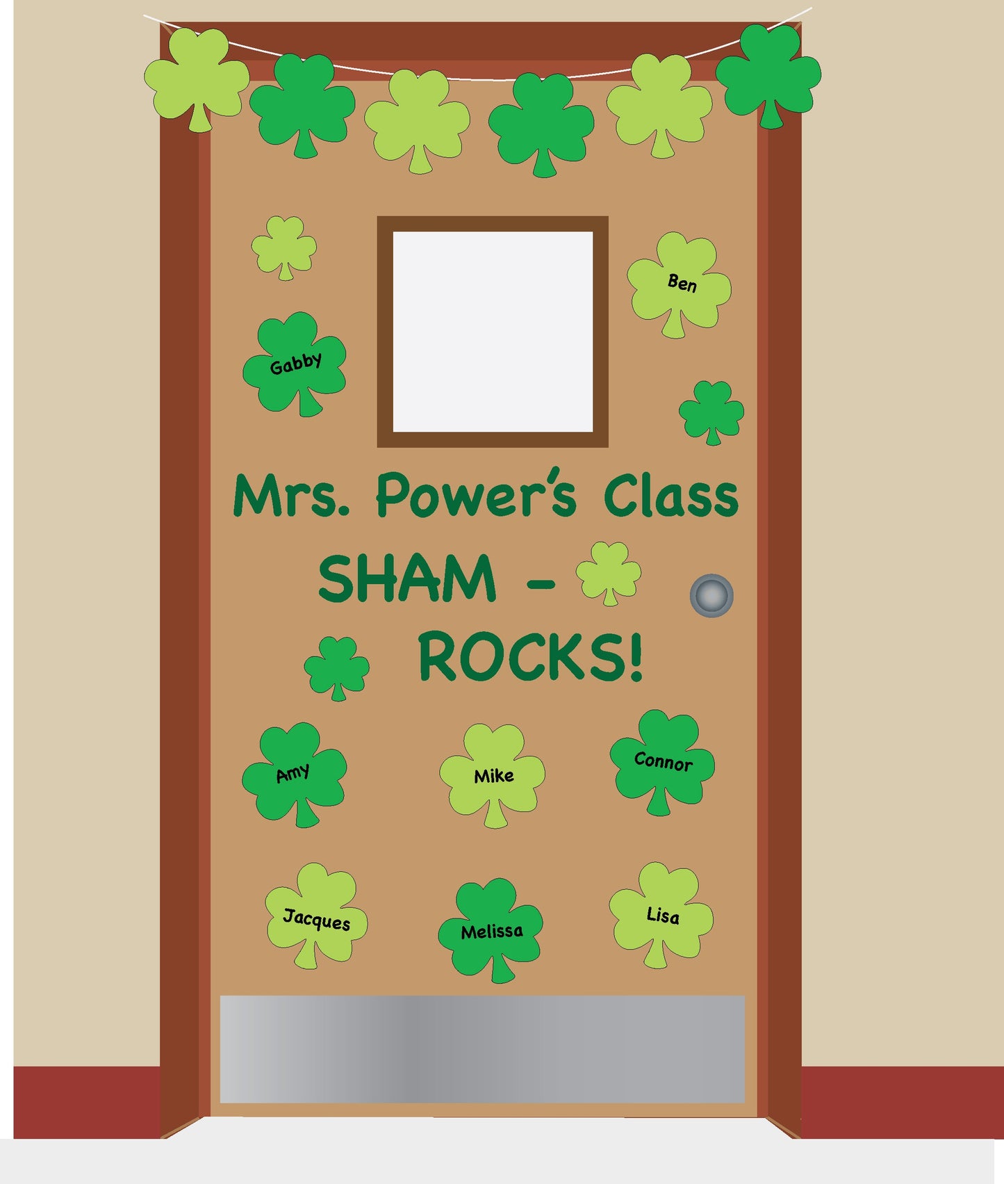 SHAPES ETC.  Green Shamrock Assorted Color Creative Cut-Outs- 5.5”