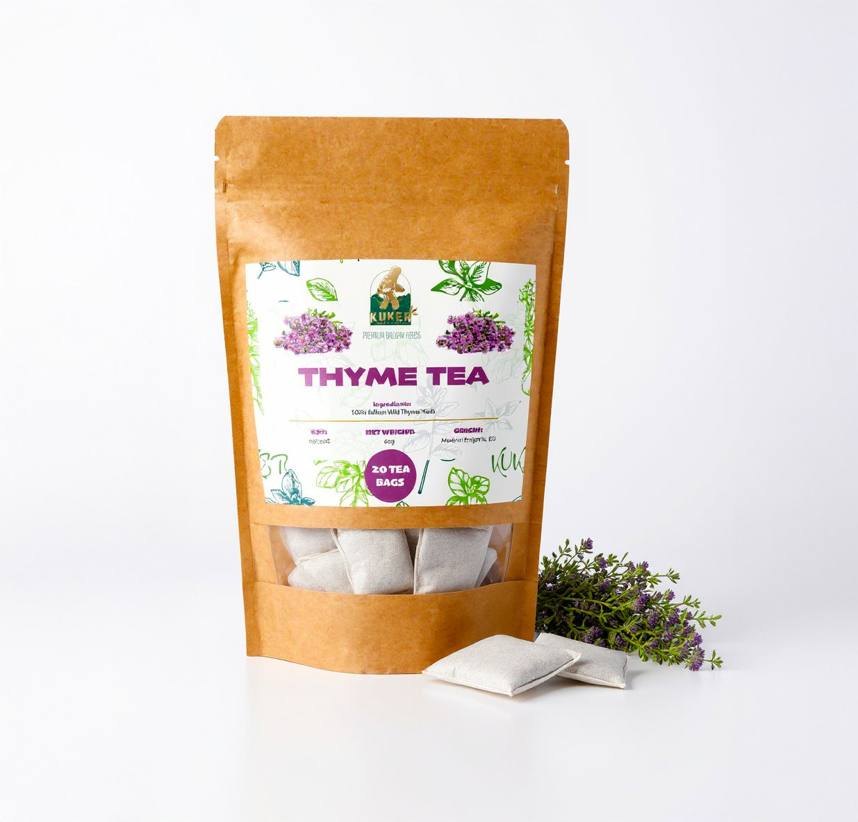 KUKER® Thyme Tea 40 Tea Bags | 50g