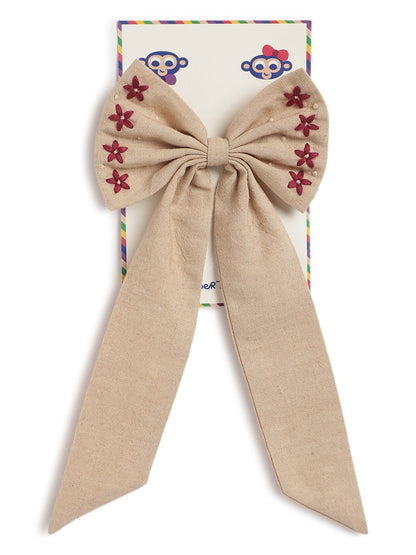 Bow Hair Accessories - Beige