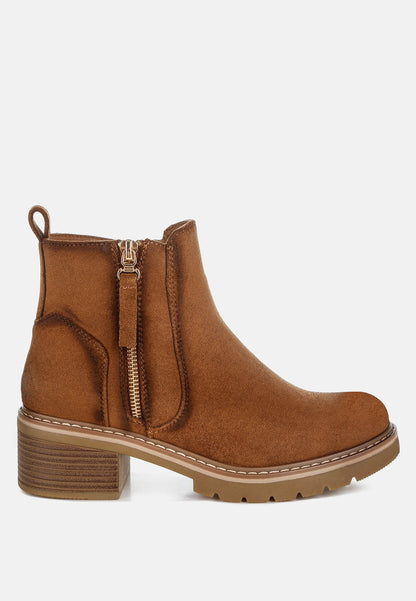 Tigris Microfiber Zipper Boots