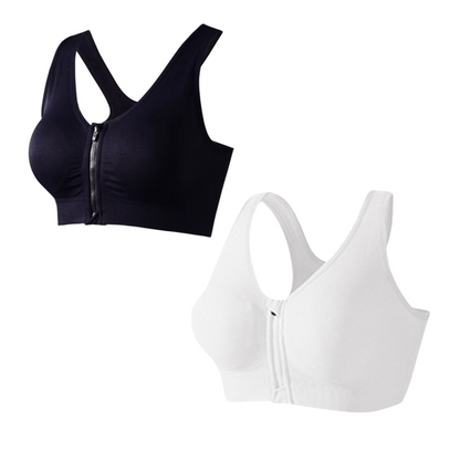 Misharen Women Front Zipper Sports Bra High Impact Vest Push Up Running Gym Yoga Sports bra Tops