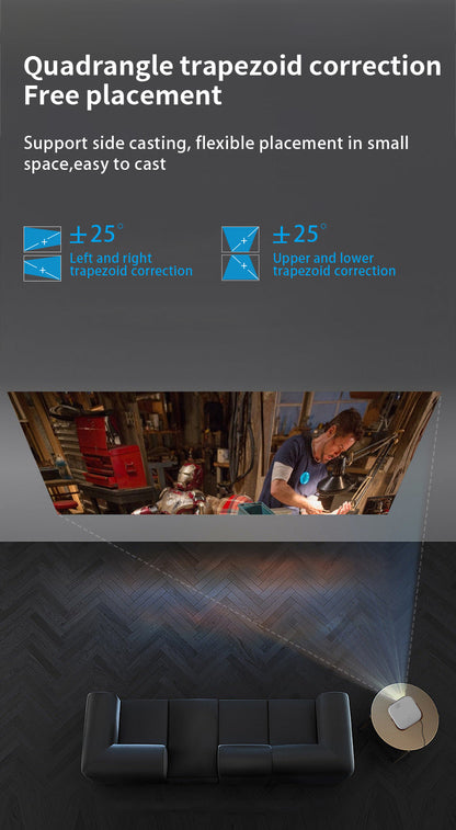 NNEDSZ Mini Portable HD Projector with Giant Screen Display and Gamut Compensation - Home Cinema