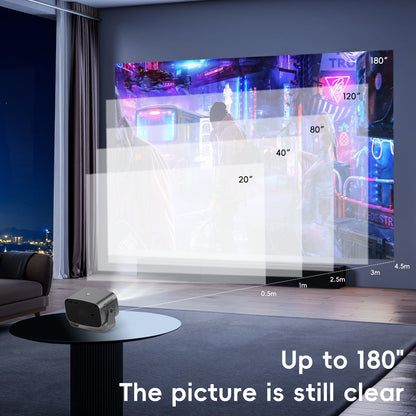 NNEDSZ V100 Auto-Focus 4K Mini Projector (950S)with Android WiFi for Home Theater 197*91*101MM(2+8G)