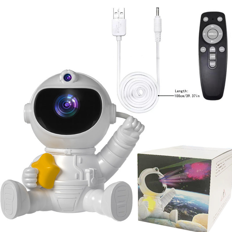 NNEDSZ Astronaut Galaxy Projector Night Light with Remote Control(Pentagram)